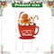 Glitzhome® 30.25" Metal Gingerbread Man in Coffee Mug Yard Stake